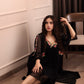 Midnight Floral Sheer Nightdress Set