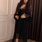 Midnight Floral Sheer Nightdress Set