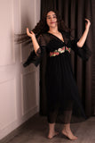 Midnight Floral Sheer Nightdress Set