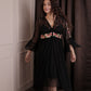 Midnight Floral Sheer Nightdress Set