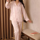Blush Pink Satin Printed Pajama Set