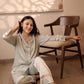 Sage Green Satin Lace Pajama Set