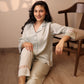 Sage Green Satin Lace Pajama Set