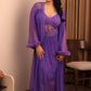 Royal Violet Sheer Lace Nightwear Set