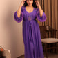 Royal Violet Sheer Lace Nightwear Set