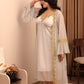 Ivory Gold Sheer Robe Nightwear Set