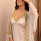 Ivory Gold Sheer Robe Nightwear Set