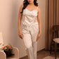 Luxury White Lace 3-Piece Nightwear Set