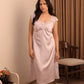 Pearl White Satin Lace Nighty