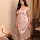 Pearl White Satin Lace Nighty
